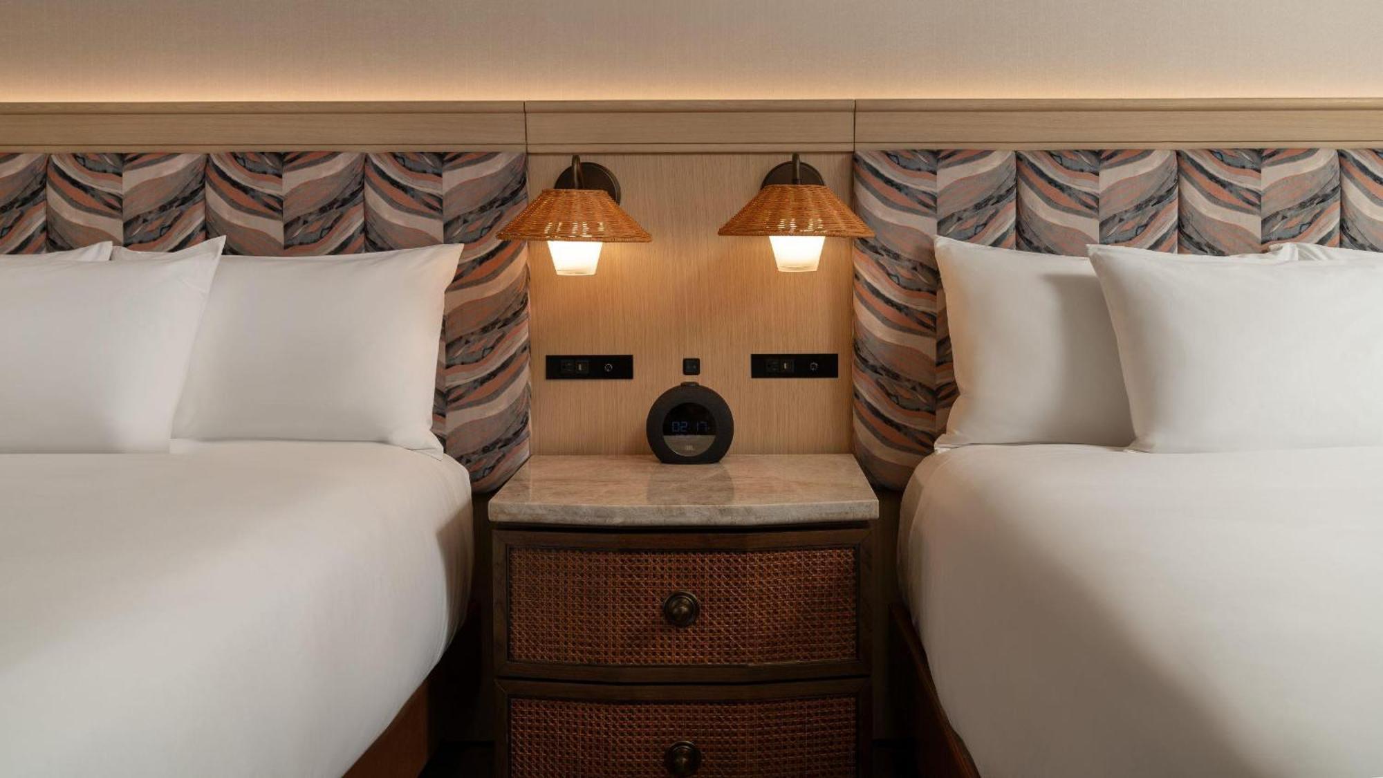 Two Double Beds City View